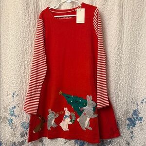 Mini Boden Animal’s Christmas appliqués dress 8-9y